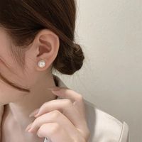 Wholesale Jewelry 1 Pair Fashion Round Alloy Pearl Ear Clips main image 4