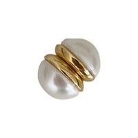 Wholesale Jewelry 1 Pair Fashion Round Alloy Pearl Ear Clips sku image 1