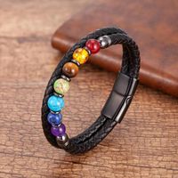 Fashion Circle Natural Stone Beaded Knitting Bracelets 1 Piece sku image 10