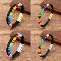 Fashion Circle Natural Stone Beaded Knitting Bracelets 1 Piece main image 5