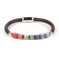 Fashion Circle Natural Stone Beaded Knitting Bracelets 1 Piece sku image 8