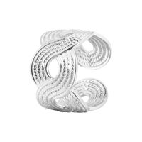 Fashion Waves Stainless Steel Criss Cross Open Ring sku image 1