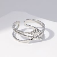 Fashion Sun Stainless Steel Criss Cross Open Ring main image 4
