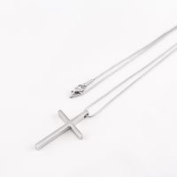Einfacher Stil Kreuzen Titan Stahl Polieren Halskette Mit Anhänger 1 Stück main image 5