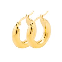 Mode Cercle Acier Au Titane Placage Boucles D'oreilles Cerceau 1 Paire main image 4