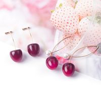 1 Pair Sweet Cherry Metal Women's Earrings main image 5