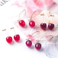 1 Pair Sweet Cherry Metal Women's Earrings main image 1