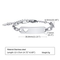 Fashion Heart Shape 304 Stainless Steel Plating Kid'S Bracelets sku image 2
