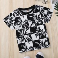 Fashion Coconut Tree Printing Polyester T-shirts & Shirts sku image 5