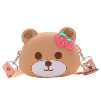 Girl's Cartoon Bear Silica Gel Zipper Kids Wallets main image 3