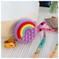 Kid's Rainbow Silica Gel Zipper Kids Wallets sku image 3