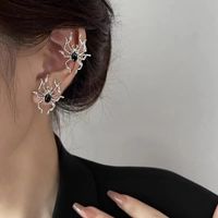 Fashion Spider Titanium Steel Plating Inlay Artificial Gemstones Ear Studs 1 Pair main image 1