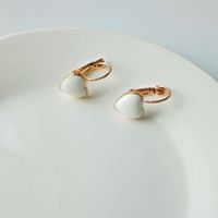 1 Pair Simple Style Heart Shape Alloy Enamel Women's Earrings main image 3
