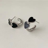 Wholesale Jewelry 1 Pair Fashion Heart Shape Alloy Ear Studs sku image 1