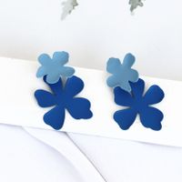 1 Pair Fashion Flower Alloy Stoving Varnish Women's Ear Studs main image 2