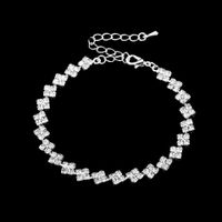 Fashion Geometric Rhinestone Inlay Rhinestones Bracelets Earrings Necklace 1 Set sku image 1