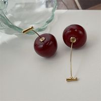 Sweet Fruit Arylic Copper Plating Drop Earrings 1 Pair main image 4