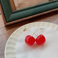 Sweet Fruit Arylic Copper Plating Drop Earrings 1 Pair sku image 3