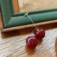 Sweet Fruit Arylic Copper Plating Drop Earrings 1 Pair sku image 2