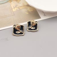 1 Pair Retro Flower Alloy Enamel Women's Ear Studs sku image 4