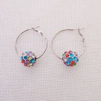 1 Pair Simple Style Geometric Alloy Inlay Rhinestones Women's Earrings sku image 1