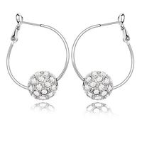 1 Pair Simple Style Geometric Alloy Inlay Rhinestones Women's Earrings main image 3