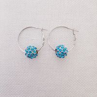 1 Pair Simple Style Geometric Alloy Inlay Rhinestones Women's Earrings sku image 2