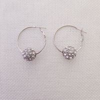 1 Pair Simple Style Geometric Alloy Inlay Rhinestones Women's Earrings sku image 3