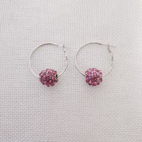 1 Pair Simple Style Geometric Alloy Inlay Rhinestones Women's Earrings sku image 5