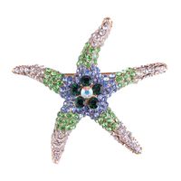 Fashion Star Alloy Plating Artificial Rhinestones Women's Brooches main image 4