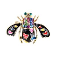 Fashion Bee Alloy Plating Artificial Rhinestones Women's Brooches sku image 1
