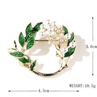 Fashion Leaf Alloy Inlay Artificial Pearls Unisex Brooches main image 3