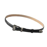 Simple Style Solid Color Pu Leather Buckle Women's Leather Belts 1 Piece main image 2