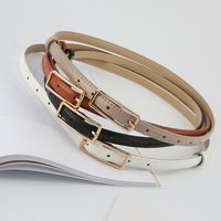 Basic Solid Color Imitation Leather Alloy Buckle Unisex Leather Belts 1 Piece main image 1