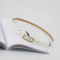 Basic Solid Color Imitation Leather Alloy Buckle Unisex Leather Belts 1 Piece sku image 3