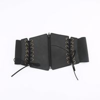 Fashion Solid Color Imitation Leather Metal Straps Women's Corset Belts 1 Piece main image 5