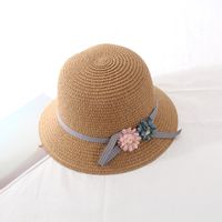 Girl's Fashion Flower Curved Eaves Bucket Hat sku image 7