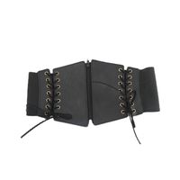Fashion Solid Color Imitation Leather Metal Straps Women's Corset Belts 1 Piece main image 2