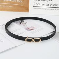Simple Style Round Square Pu Leather Women's Leather Belts 1 Piece main image 4