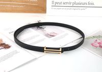 Simple Style Round Square Pu Leather Women's Leather Belts 1 Piece sku image 2