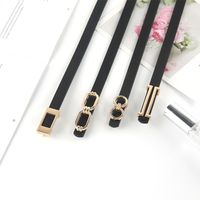 Simple Style Round Square Pu Leather Women's Leather Belts 1 Piece main image 2