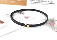 Simple Style Round Square Pu Leather Women's Leather Belts 1 Piece sku image 3