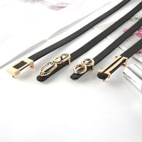 Simple Style Round Square Pu Leather Women's Leather Belts 1 Piece main image 5