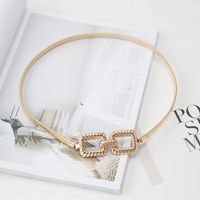 Simple Style Square Flower Shell Metal Women's Chain Belts 1 Piece sku image 5