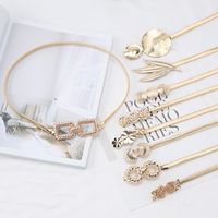 Simple Style Square Flower Shell Metal Women's Chain Belts 1 Piece main image 6