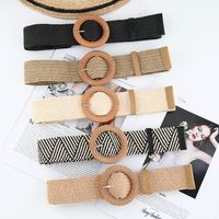 Simple Style Solid Color Cotton And Linen Woven Belt Women's Woven Belts 1 Piece main image 4