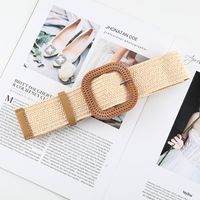 Simple Style Solid Color Cotton And Linen Woven Belt Women's Woven Belts 1 Piece sku image 5