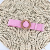 Simple Style Solid Color Cotton And Linen Woven Belt Women's Woven Belts 1 Piece sku image 14
