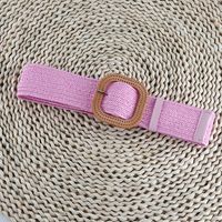 Simple Style Solid Color Cotton And Linen Woven Belt Women's Woven Belts 1 Piece sku image 18