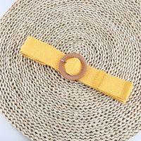 Simple Style Solid Color Cotton And Linen Woven Belt Women's Woven Belts 1 Piece sku image 12